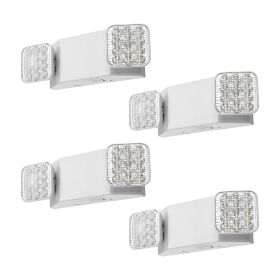 4 Pack Emergency Lights for Business, with Battery Backup, Commercial LED Emergency Exit Lighting Fixtures, AC 120/277V