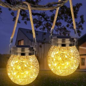 Solar Lantern Crackle Glass Ball