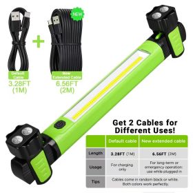 Rechargeable LED Work Light Bar, Adjustable Portable Work Lamp with Built-In Battery, Folding Inspection Light for Garage, Workshop